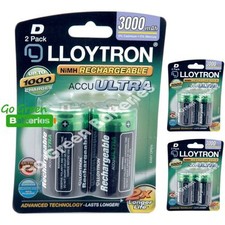 6 x Lloytron D Size 3000 mAh
