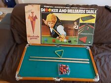 Vintage Boxed 3 Foot Snooker & Billiards Table By Cavalcade Games Zodiac Toys
