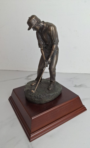 Male golfer putting pose - putting,
