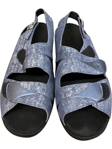 Solidus blue slingback sandals - blue,