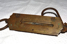 ANTIQUE BRASS HAND SCALES POCKET WEIGHT - ANY USE????