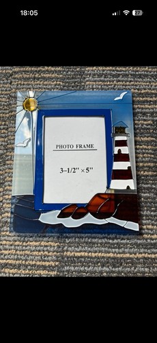 Seaside stained glass photo - glass,