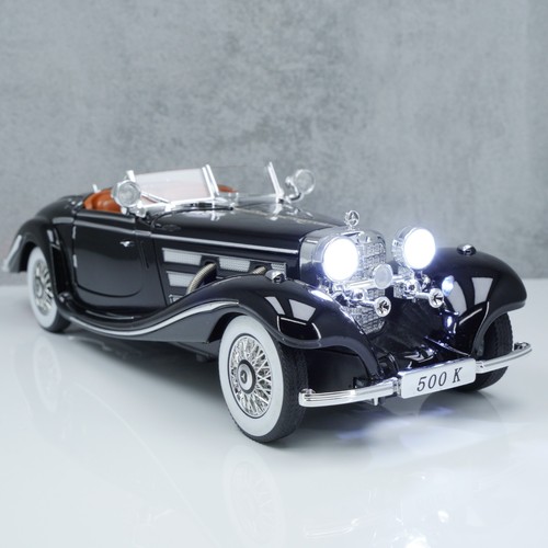 Mercedes benz 500k black - 500k, 1:24