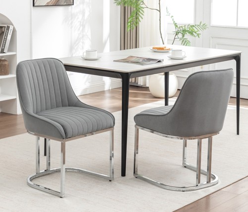 Grey velvet dining - velvet,