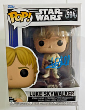 Funko pop! Star Wars Luke Skywalker #594 signed Mark Hamill  + SWAU