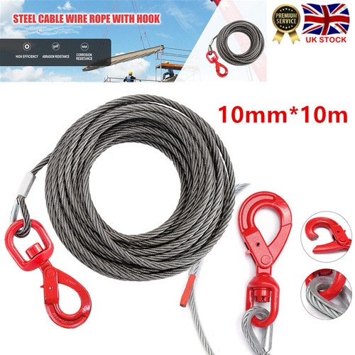 Steel winch cable 10mm x - 10mm, 10m