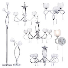 Litecraft Marta Ceiling & Wall Lights, Table & Floor Lamps in Chrome - Multi Arm