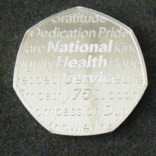 2023 nhs 75th anniversary - 75th, 50p