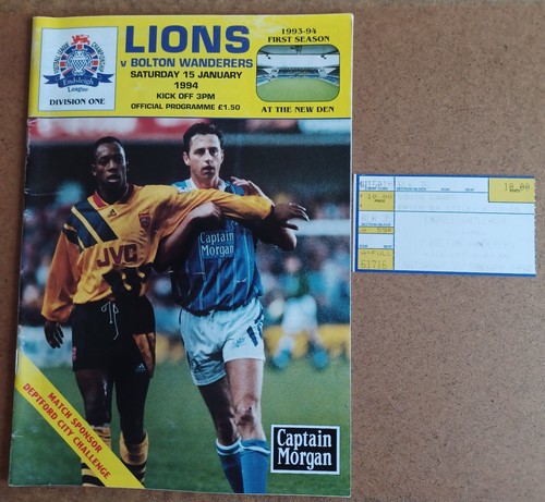 1993 millwall v - 1993/94, bolton