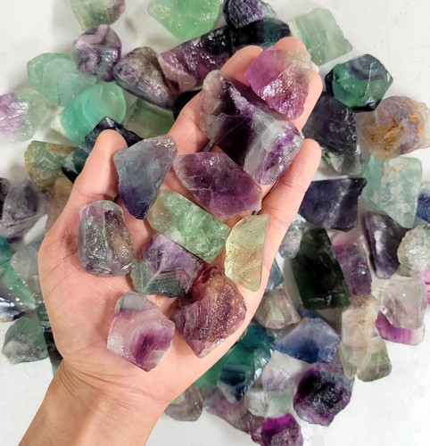 Raw fluorite crystals - fluorite, bulk