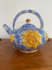 Italian Majolica Tea Pot Sun