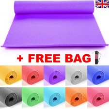 Yoga Mat Thick 6mm 183cm x 61cm Non Slip with Bag Pilates Exercise Gym Camping