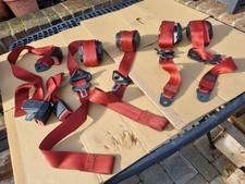 peugeot 205 front rear seat belts roland garros hardtop red will fit varied 3dr