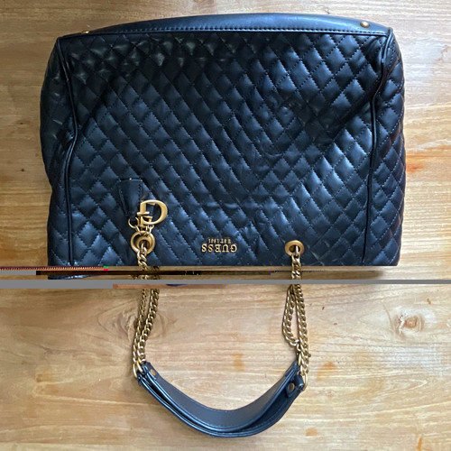 Guess black faux leather - black,