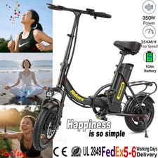 Commute in Style 14in Foldable Electric Bike,250W 15 mph,25 KM Range E-City Bike