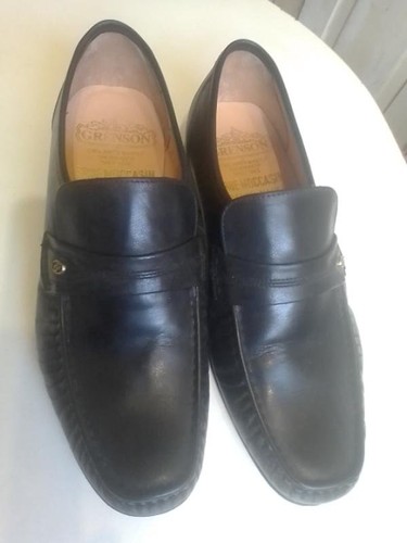 Mens grenson loafers black - mens,