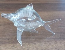 Hand Blown Glass DOLPHIN Animal Ornament Handmade Glass Animal Decorative Figure