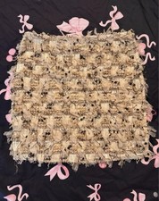 Beige Textured Lace Ra-Ra Mini