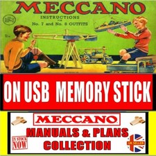 400+ Meccano Manuals Leaflets Projects Build Plans collection 1906-89 USB STICK