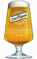 SAN MIGUEL PINT CHALICE GLASS 130 YEAR ANNIVERSARY BIRTHDAY CHRISTMAS GIFT