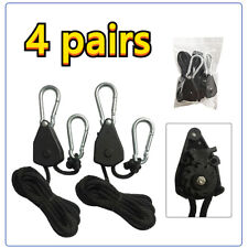 8X Rope Ratchet Adjustable Light Hanger Tent Carbon Filter Hydroponic Grow 68kg