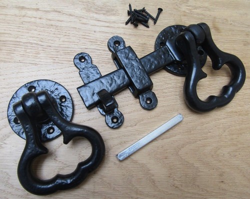 Cast iron ring latch - cast,