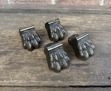 Vintage Set of 4 Brass Claw