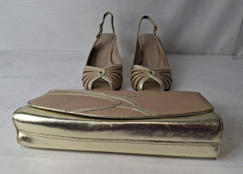 Lotus gold sparkly clutch - gold,