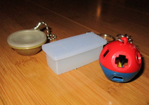 Vintage tupperware keychains - vintage,