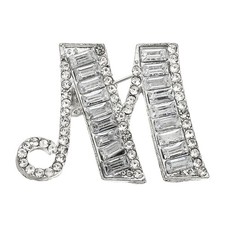 Letters Brooch Pins, Letter M