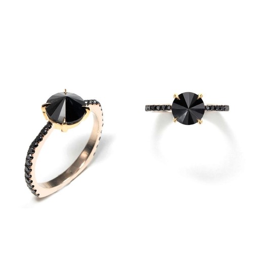 5ct round black simulated - 1.5ct,