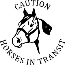 HorseBox, Horse Trailer Decal / Sticker Left Facing