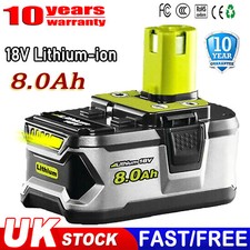 18V 8.0Ah Genuine Lithium Battery For Ryobi P108 ONE+ Plus RB18L40 RB18L50 P104
