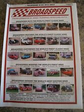 BROADSPEED FINEST MINI CARS TUNING 1991 POSTER ADVERT APPROX A4 SIZE FILE 8