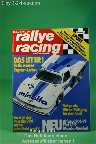 Rally racing fiat 1 - rally, 6/79