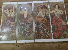 Vintage Alfons Mucha  'Precious Stones' Art Nouveau style prints large