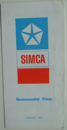 Simca original price - original, list