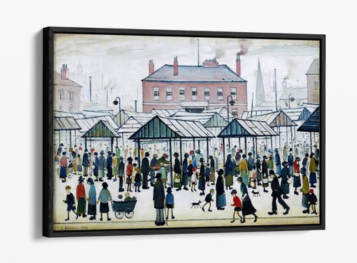Market scene lowry home - market,