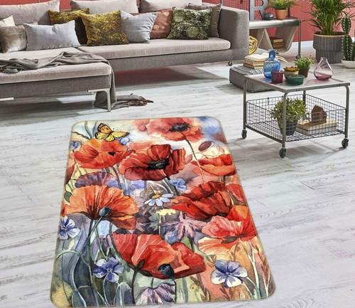 Red poppy flower na9382 - 3d,