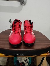 Reebok Shoes Mens 7 Hexride Baseball Metal Cleats Sneakers Red White Lace Up NEW