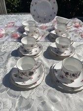 Colclough and Paragon Pink  Floral 21 Piece Afternoon Tea Set