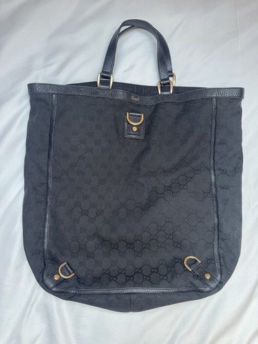 Authentic gucci canvas tote - gg,