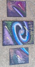 Abstract Galaxy Triptych