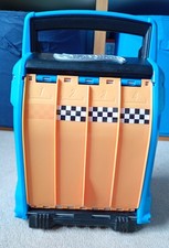 HOT WHEELS  Store N Go Multi Launcher 20 Car Storage Carry Case 4 Way Race Track