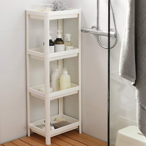 Tier white bathroom shelf - white,