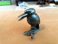 pewter bird miniature figurine