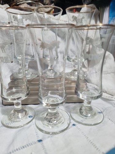 Vintage pony liqueur glasses - pony,