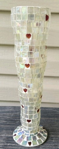Mosaic vase pearlized - vase,