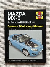 Haynes Mazda MX-5 Owners Workshop Manual, Paperback, October 2005-July 2015