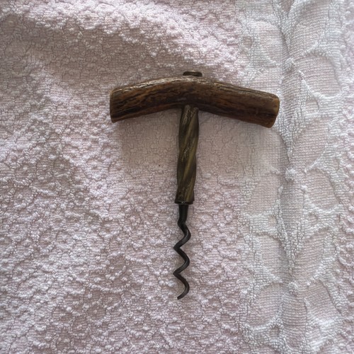 Antler handle corkscrew with - corkscrew,